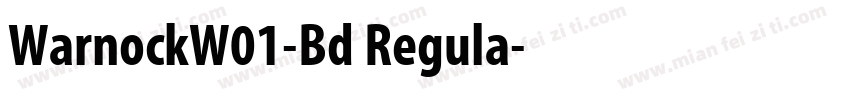 WarnockW01-Bd Regula字体转换